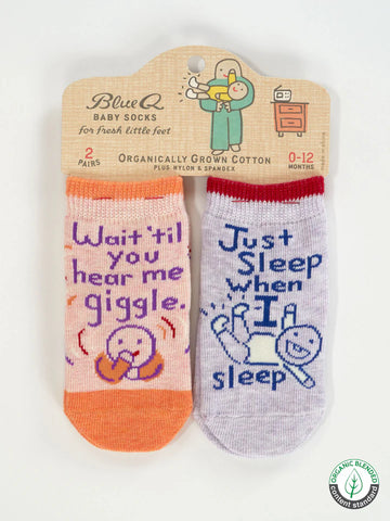 Hear me giggle baby socks