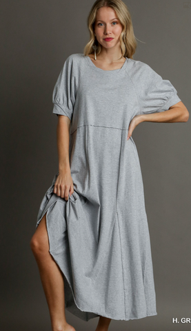 Gray s/s knit dress