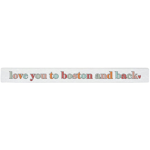love you to hutto and back colorful sign