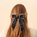 Black Pearl Hair Bow