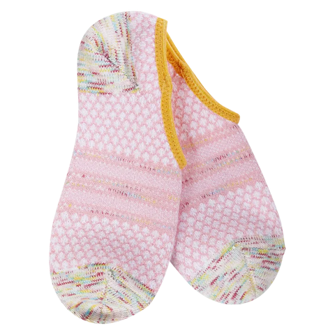 Pink whimsical multi low rise sock