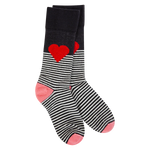 Black multi heart sock