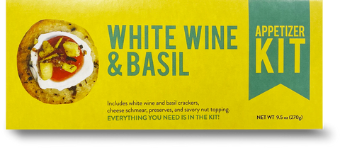 white wine & basil appetizer kit