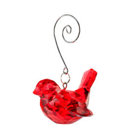 Faux crystal bird ornament