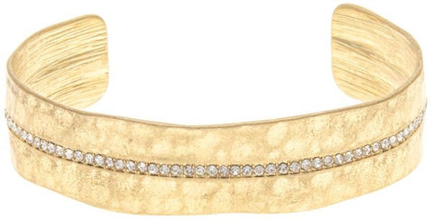 gold crystal row cuff