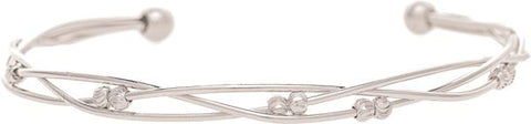 Silver twist cuff bracelet