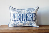 Blue Victorian Hometown Pillow Hutto