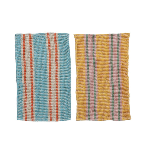 Woven Cotton Waffle weave Tea Towel