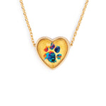 Dog mom art heart necklace