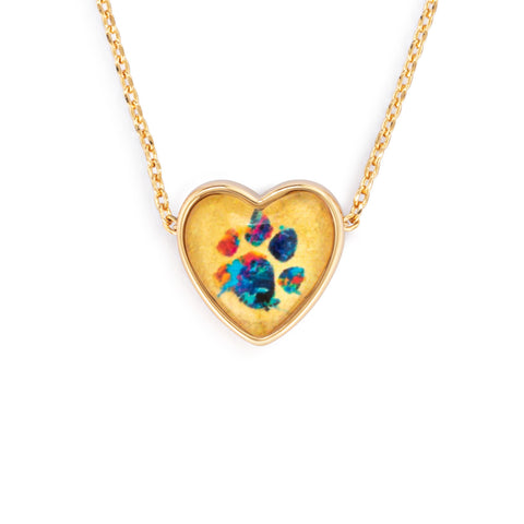 Dog mom art heart necklace