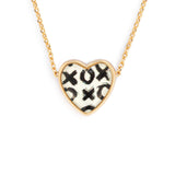 Hugs & Kisses Art Heart Necklace