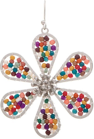 Beaded Flower Earrings