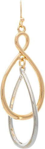 Two Tone Infinity Layered Loop Earring