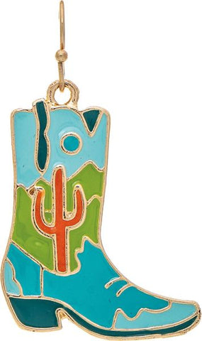 Enamel Western Cowboy Boot