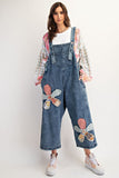Flower Patch Denim Overalls