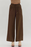 Brown Drawstring Pants