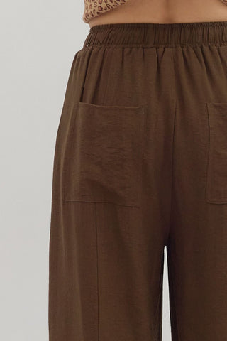 Brown Drawstring Pants