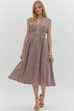 Gingham Brown Dress