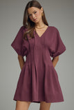 Plum Short Sleeve Dress