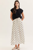 Black & White Polka Dot dress w/ removable sweater