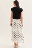 Black & White Polka Dot dress w/ removable sweater
