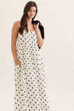 Black & White Polka Dot dress w/ removable sweater