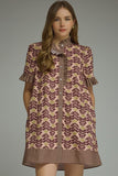 Blush floral s/s mini dress