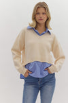 Solid knit twofer top