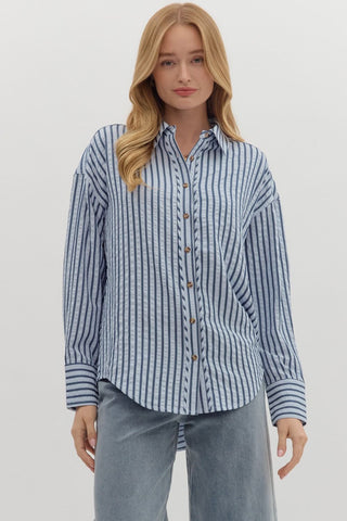 Chambray L/S button down