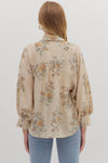 Ecru button down top