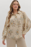 Ecru button down top