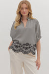 Black/White Stripe Dolman Sleeve top