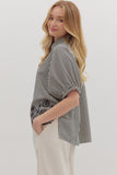 Black/White Stripe Dolman Sleeve top