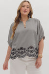 Black/White Stripe Dolman Sleeve top