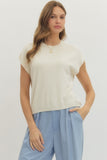 Ivory Cap Sleeve Top