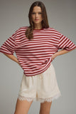 Burgundy stripe tee