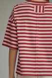 Burgundy stripe tee