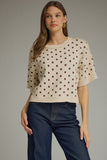Polka dot s/s sweater