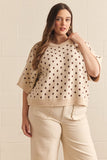 Polka dot s/s sweater