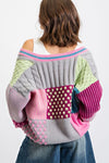 Pink multi sweater