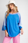 Color block Royal Blue Top