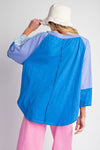 Color block Royal Blue Top