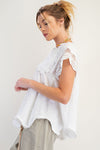 White lace cotton tee