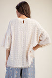 POPCORN KNIT OVERSIZED TOP