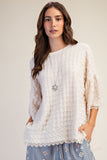 POPCORN KNIT OVERSIZED TOP