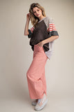 STRIPE MIX WASHED COTTON TOP