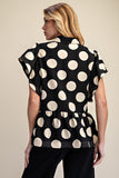 Black Polka Dot Top