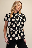 Black Polka Dot Top