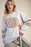 Football Appliqued Sweatshirt