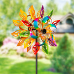 75" Colorful Filigree leaves Wind Spinner